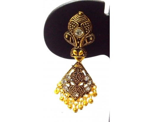 Golden Oxidized Earrings Jhumka Jhumki Bolly Imitation Jewelry Drop Dangle EA114